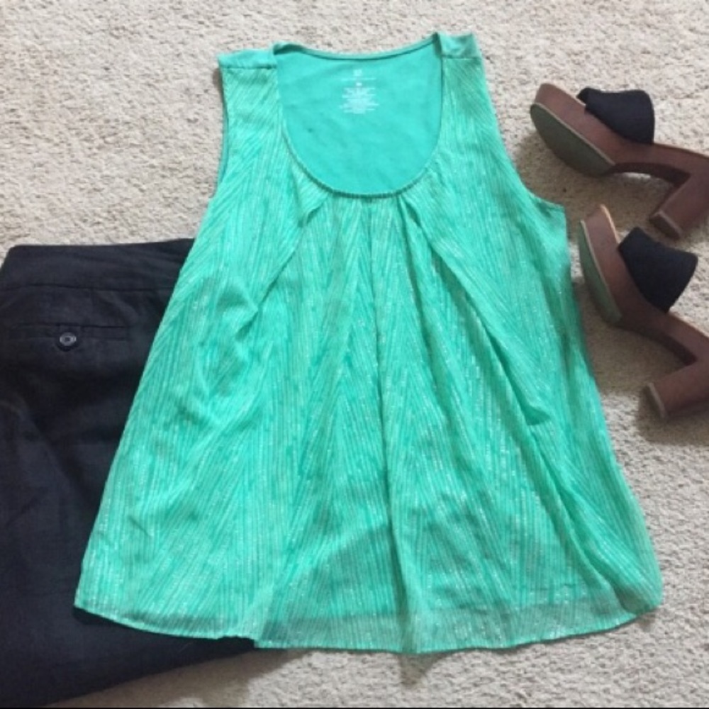 2/$20 💜 NY&C turquoise dressy top